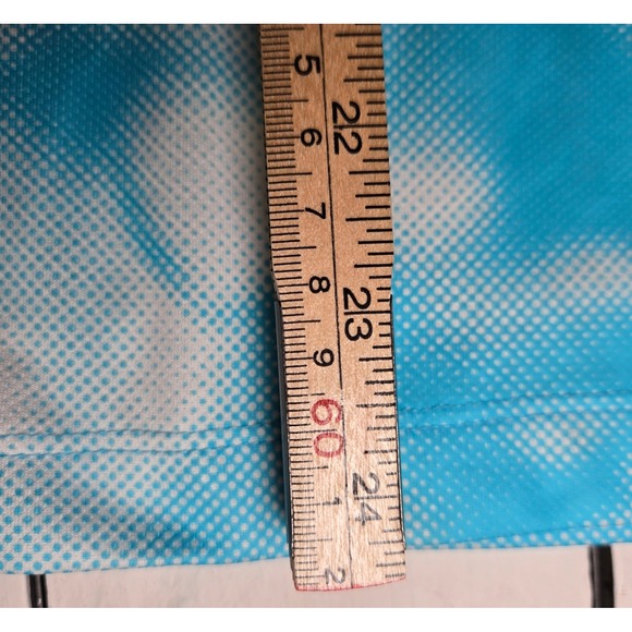 Nike Dri Fit Kids XL Shirt Blue White Print Short Sleeve - Picture 6 of 6